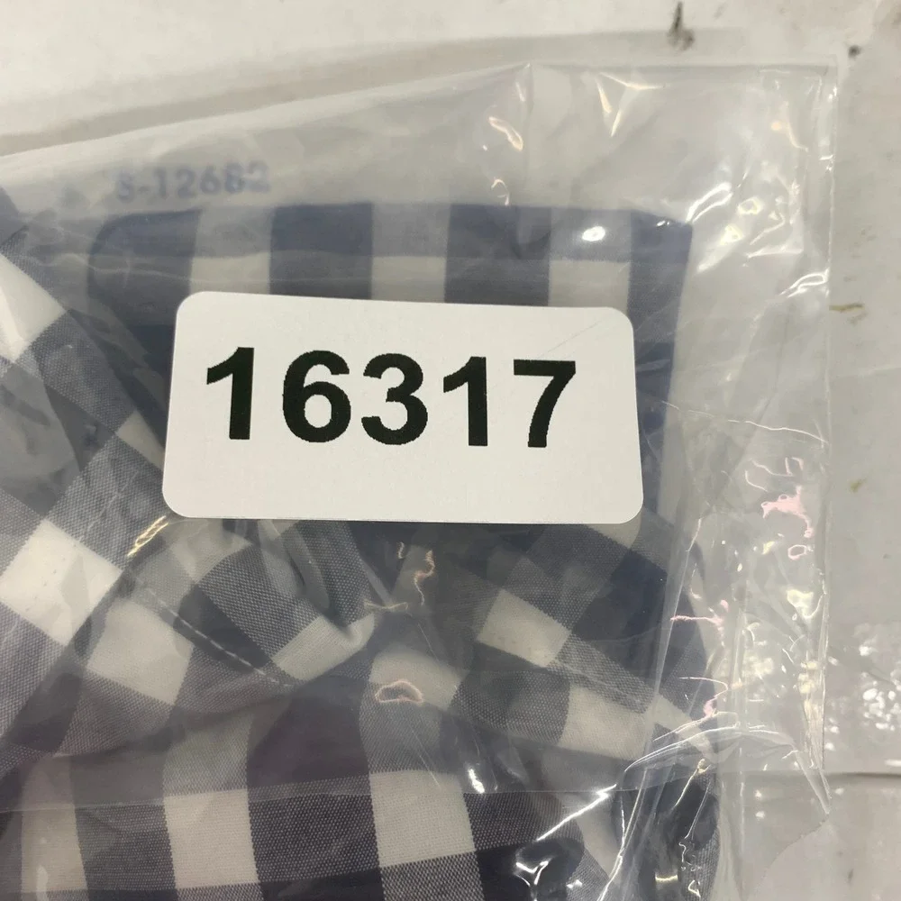 J.CREW Shirt Mens‎ XL Blue Gingham Check Plaid Long Sleeve Slim-Fit Button Up